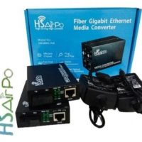 HSAIRPO CM1000G-PoE GIGABIT FIBER TO ETHERNET PoE MEDIA CONVERTER SINGLE MODE SIMPLEX SC 20KM