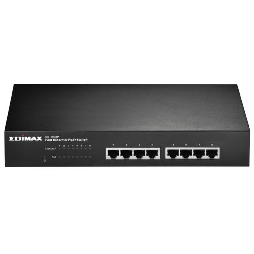 Edimax ES-1008P 8 Port Fast Ethernet PoE Plus Switch - Hitam
