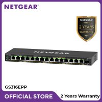 NETGEAR GS316EPP 16 Port Gigabit PoE+ SmartManaged Plus Switch L2 +SFP I