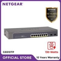 Netgear GS510TP 10 Port Gigabit Ethernet PoE Smart Managed Pro Switch I